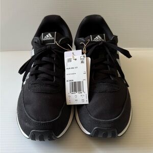 Adidas Women's Run 60s 3.0 Running Shoe Black/Silver Stripe Size 9 New with Tags